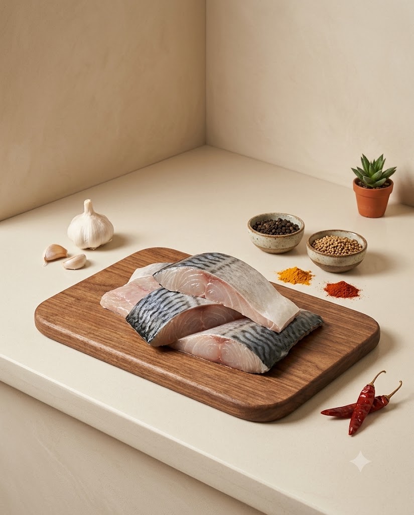 King Fish Medium 250g-300g (Gross) - Curry Cut (No Head)