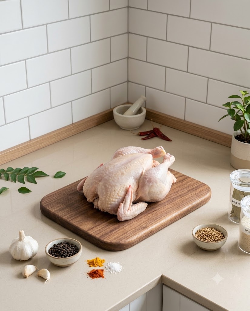 Chicken With Skin 250g-300g (Gross) - Small Pc