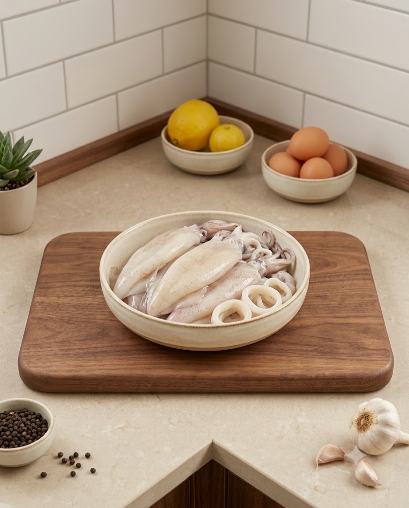 Squid Medium 250g-300g (Gross) - Curry Cut