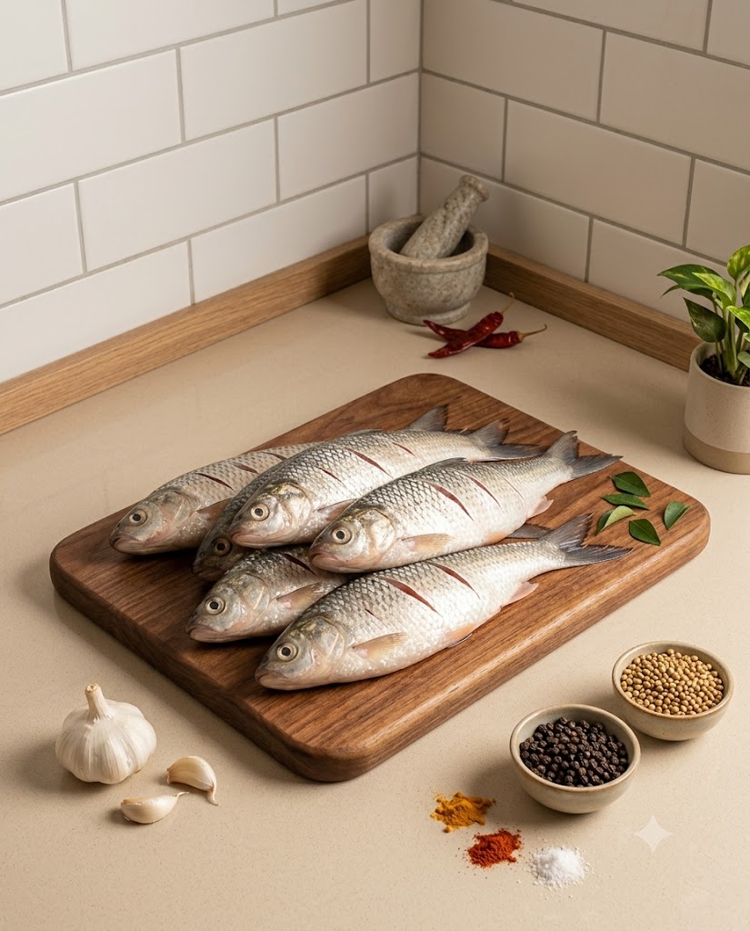 Bata Fish Medium 250g-300g (Gross) - Curry Cut (No Head)