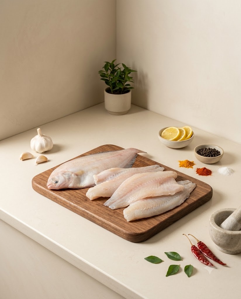 Tongue Sole Fish Medium 250g-300g (Gross) - Curry Cut