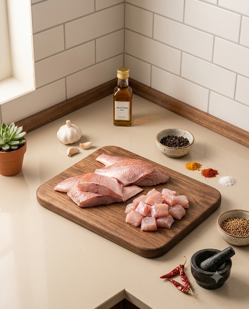 Red Snapper Fish Big 250g-300g (Gross) - Curry Cut