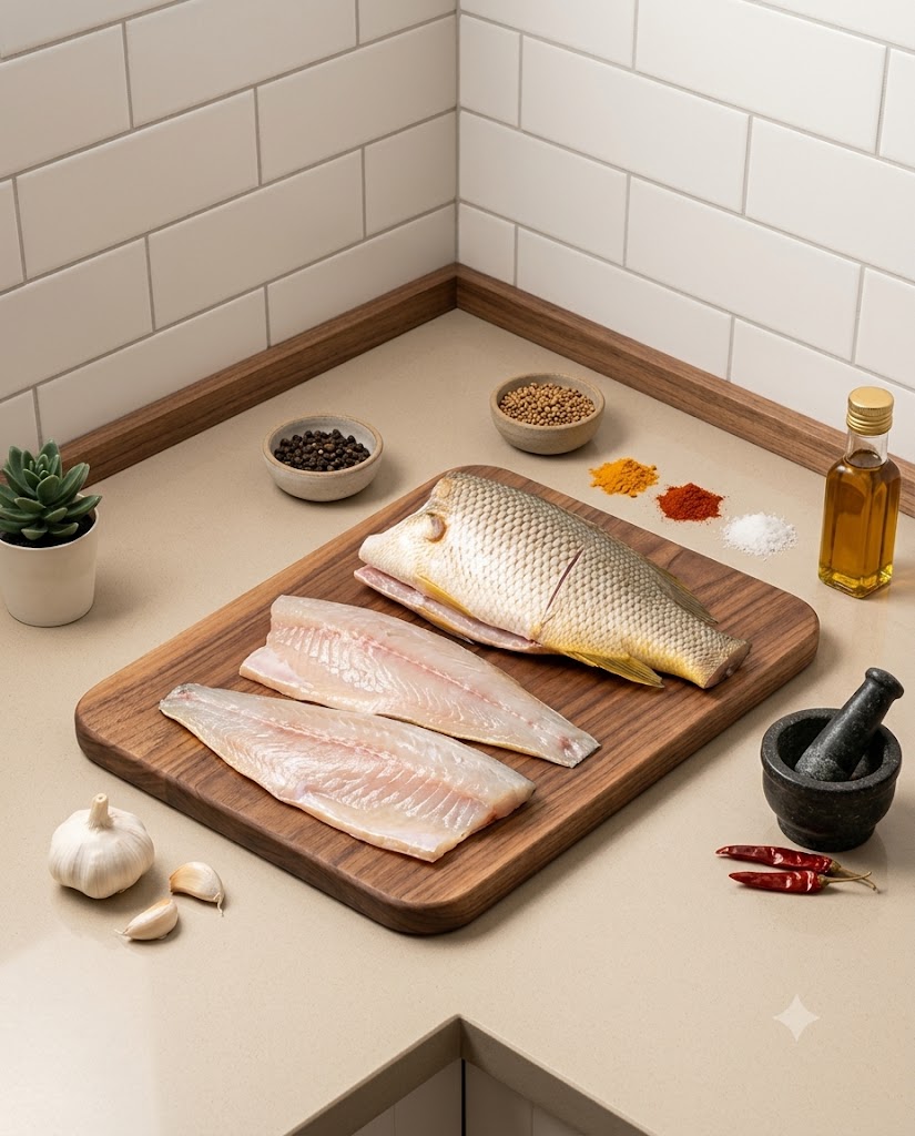 Golden Snapper Fish Big 250g-300g (Gross) - Curry Cut
