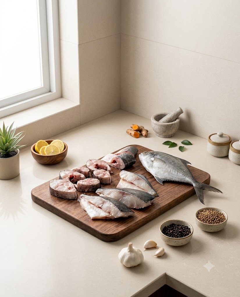 Seer Fish Small 250g-300g (Gross) - Curry Cut