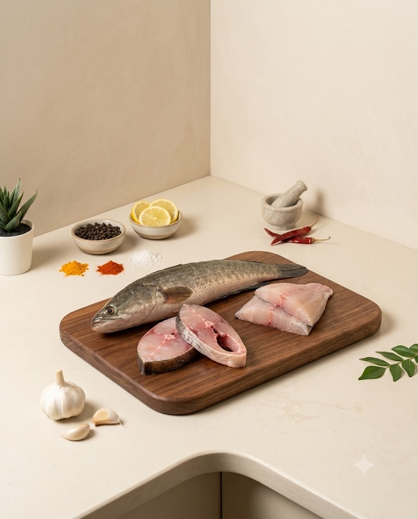 Live Murrel Fish Medium 250g-300g (Gross) - Curry Cut