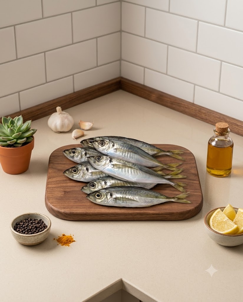 Mackeral Small 250g-300g (Gross) - Curry Cut (No Head)