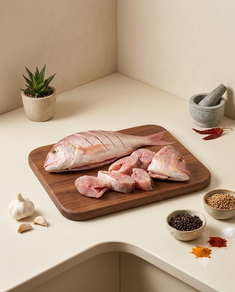 Pink Perch Big 250g-300g (Gross) - Curry Cut